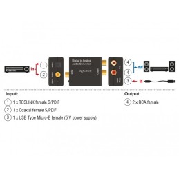 DeLOCK 63477 convertitore audio Nero