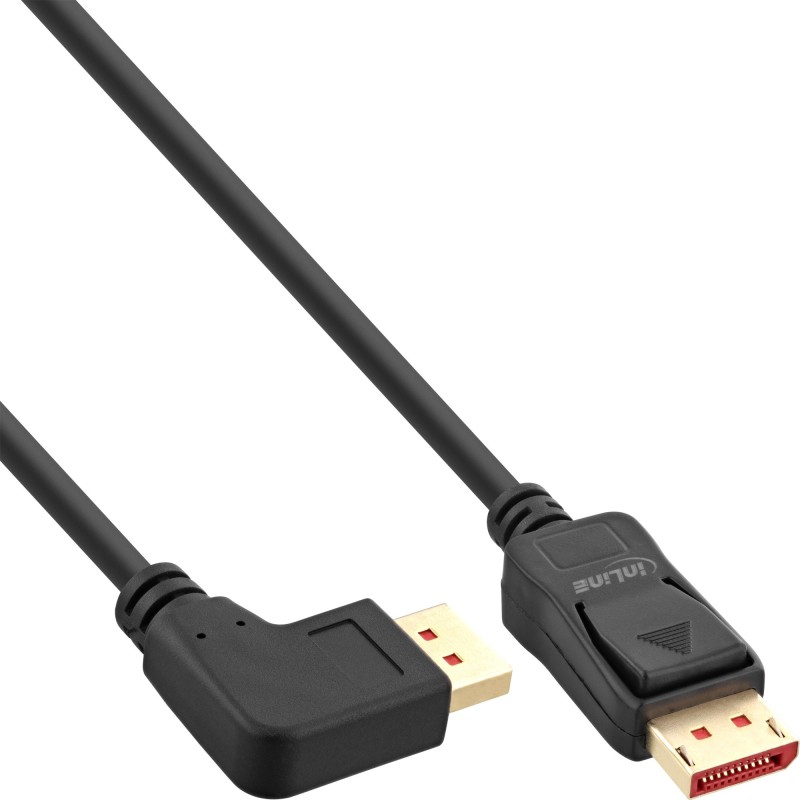 InLine Cavo DisplayPort 1.4, 8K4K, angolato a sinistra, 1m