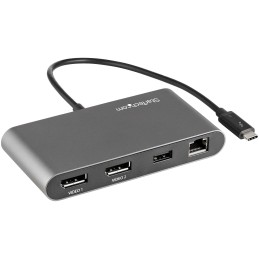 StarTech.com Thunderbolt 3 Mini Dock - Docking Station TB3 portatile per doppio monitor DisplayPort 4K 60Hz -USB- A hub (USB