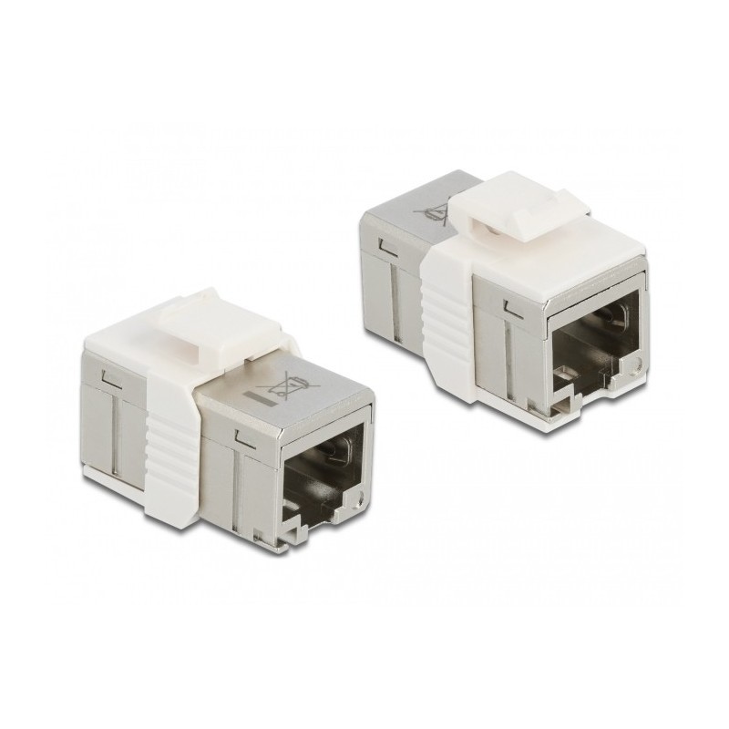 DeLOCK Adattatore RJ45 femmina per RJ45 femmina Cat.6A metallo