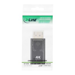 InLine Converter DisplayPort maschio a HDMI femmina, 4K 60Hz, con audio