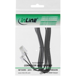 InLine Cavo Modulare telefonico, RJ45 8P 4C maschio a RJ11 6P 4C maschio, 6m