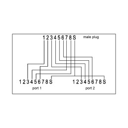 InLine Duplicatore di porte ISDN, da 1x RJ45 a 2x RJ45, con cavo