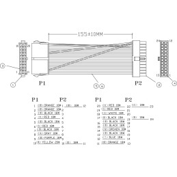 InLine Cavo di alimentazione int. da 20pin ATX F a 24pin ATX M, 0,16m