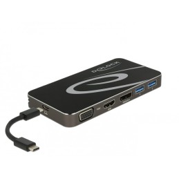 DeLOCK USB Type-C 3.2 Dockingstation 4K HDMI DP   1080p VGA, USB Hub und PD 3.0