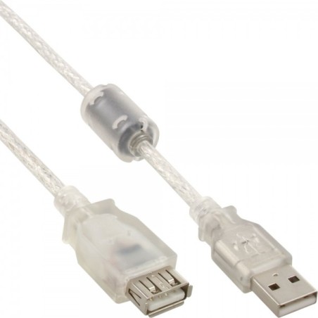 InLine 4043718038640 cavo USB USB 2.0 0,5 m USB A Trasparente