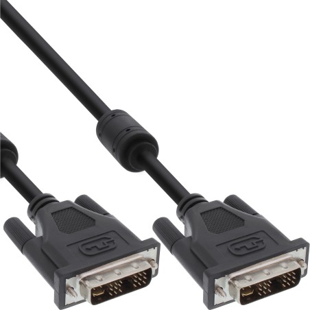 InLine Cavo DVI-I 24+5 M-M, 1,8m, Digital Analog, Dual Link, 2x ferrite, nero