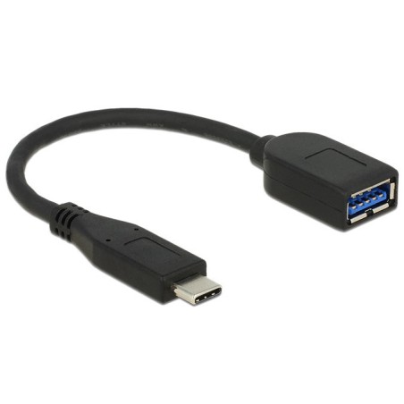 DeLOCK USB 3.1 Gen 2 Type-C Typ-A cavo USB 0,1 m USB C USB A Nero