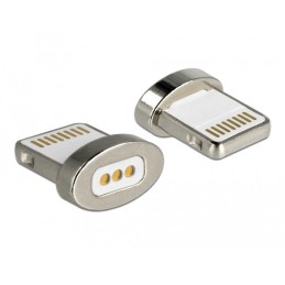 DeLOCK 65928 adattatore per inversione del genere dei cavi 8 pin Lightning magnet interface Argento