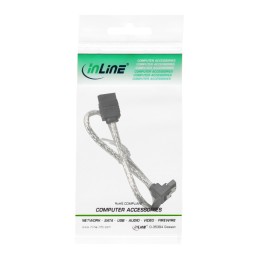 InLine Cavo SATA III 6Gb s, rotondo, trasparente, 1x 90°, chius. a scatto, 0,5m