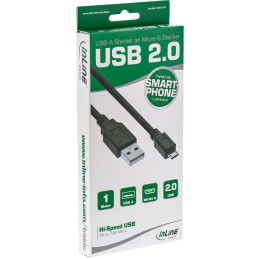 InLine S-31710 cavo USB USB 2.0 1 m USB A Micro-USB B Nero