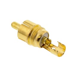 InLine Spina RCA a saldare, argento, anello bianco, per cavo 6mm