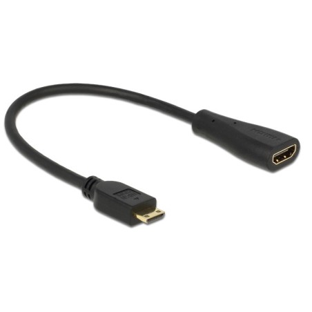 DeLOCK 0.23m mini-HDMI HDMI cavo HDMI 0,23 m HDMI Type C (Mini) HDMI tipo A (Standard) Nero