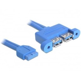 DeLOCK 82941 cavo USB USB 3.2 Gen 1 (3.1 Gen 1) 0,45 m 2 x USB A Blu