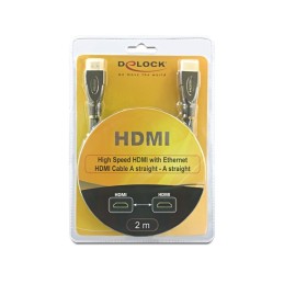 DeLOCK 2m HDMI AM AM cavo HDMI HDMI tipo A (Standard) Nero