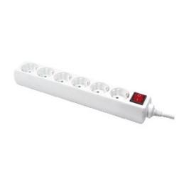 LogiLink LPS202 prolunghe e multiple 1,5 m 6 presa(e) AC Bianco