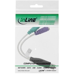 InLine Adattatore USB A maschio   PS 2 x2 femmina, Converter Mouse & Tastiera