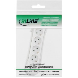 InLine Multipresa 5x Shucko, bianco, cavo 1,5m