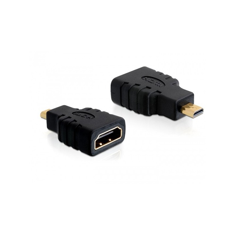 DeLOCK HDMI micro D HDMI A HDMI mirco D Nero