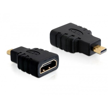 DeLOCK HDMI micro D HDMI A HDMI mirco D Nero