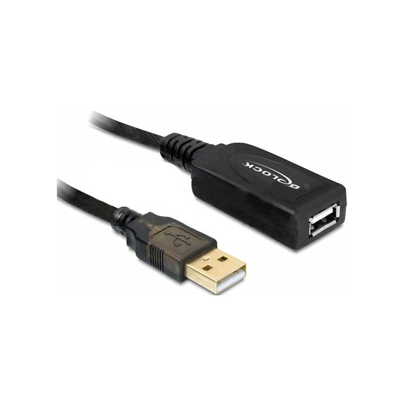 DeLOCK 15m USB 2.0 cavo USB Nero