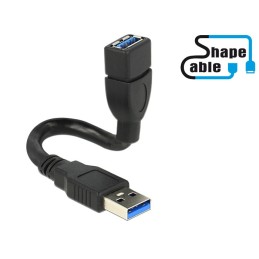 DeLOCK 0.15m 2xUSB3.0-A cavo USB USB 3.2 Gen 1 (3.1 Gen 1) 0,15 m USB A Nero