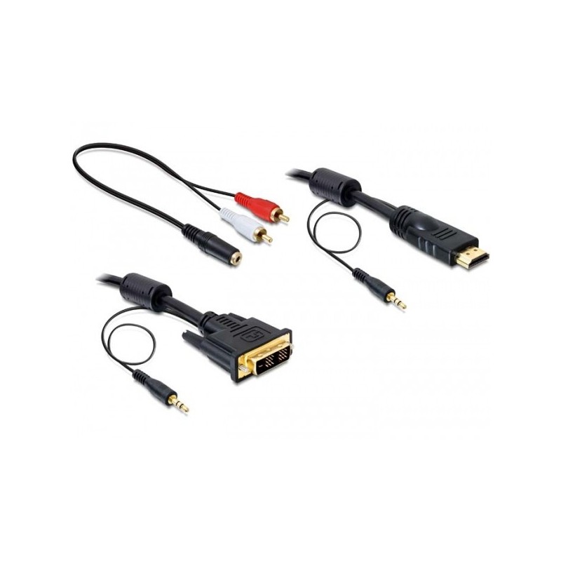 DeLOCK 84455 cavo e adattatore video 2 m DVI-D HDMI Nero