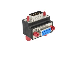 DeLOCK 65595 adattatore per inversione del genere dei cavi Sub-D 9p Nero, Blu, Rosso, Argento