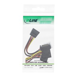 InLine Cavo adattatore di aliment., 1x M-F SATA a 2x SATA F 1x 5,25” M, 0,15 m