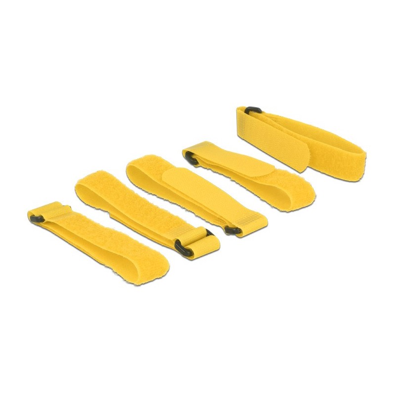 DeLOCK 18708 Velcro Giallo 5 pz