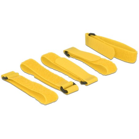 DeLOCK 18708 Velcro Giallo 5 pz