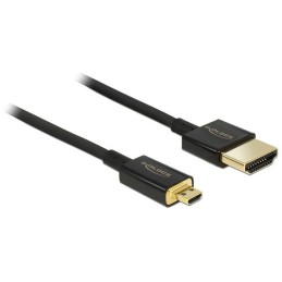 DeLOCK HDMI-A HDMI Micro-D, 0.5 m cavo HDMI 0,5 m HDMI tipo A (Standard) HDMI tipo D (Micro) Nero