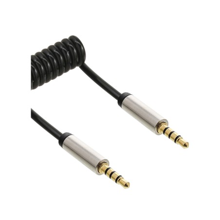 InLine Cavo Audio Jack Slim spiralato 3,5mm M-M, stereo, 0,5m