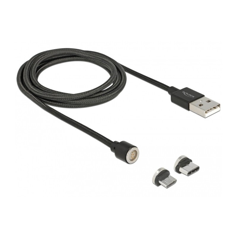 DeLOCK 85723 cavo USB USB 2.0 1,1 m USB A USB C Micro-USB B Nero