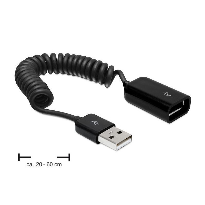 DeLOCK USB 2.0 0.6m cavo USB 0,6 m USB A Nero