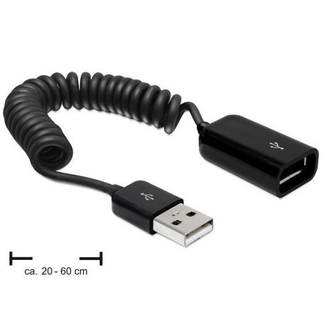 DeLOCK USB 2.0 0.6m cavo USB 0,6 m USB A Nero