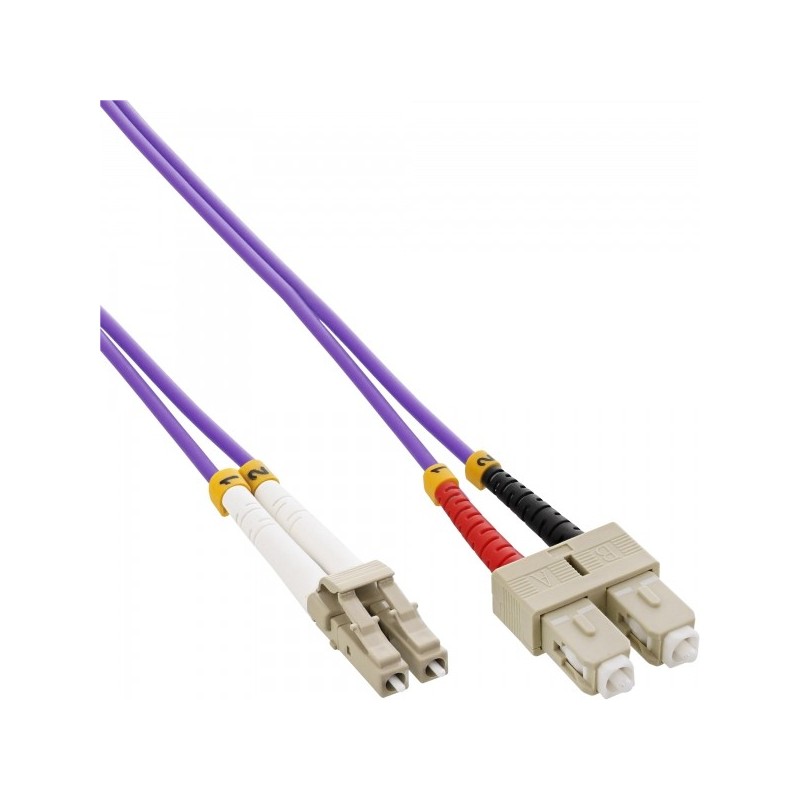 InLine 4043718248360 cavo InfiniBand e in fibra ottica 0,5 m LC SC Viola