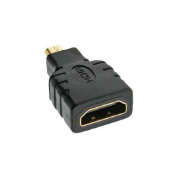 InLine Adattatore HDMI Typ A Femmina a Micro HDMI Typ D Maschio, dorato, 4K2K