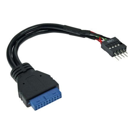 InLine Cavo USB 3.0 interno 19pin maschio   USB 2.0 2x 4pin maschio, 0,15m