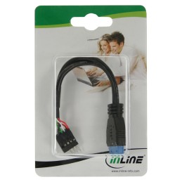 InLine Cavo USB 3.0 interno 19pin maschio   USB 2.0 2x 4pin maschio, 0,15m