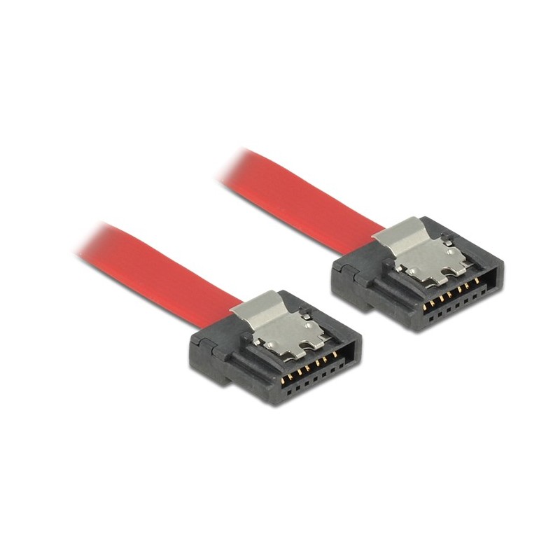 DeLOCK 0.3m SATA III cavo SATA 0,3 m SATA 7-pin Rosso