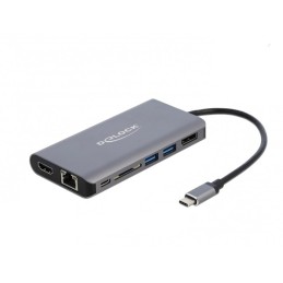 DeLOCK 87683 replicatore di porte e docking station per laptop Cablato USB 3.2 Gen 1 (3.1 Gen 1) Type-C Grigio