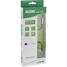 InLine Cavo Audio, Jack 3.5mm ST, angolato, slim, c.volume