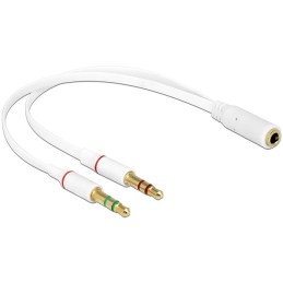 DeLOCK 65585 cavo audio 0,2 m 2 x 3.5mm 3.5mm Bianco