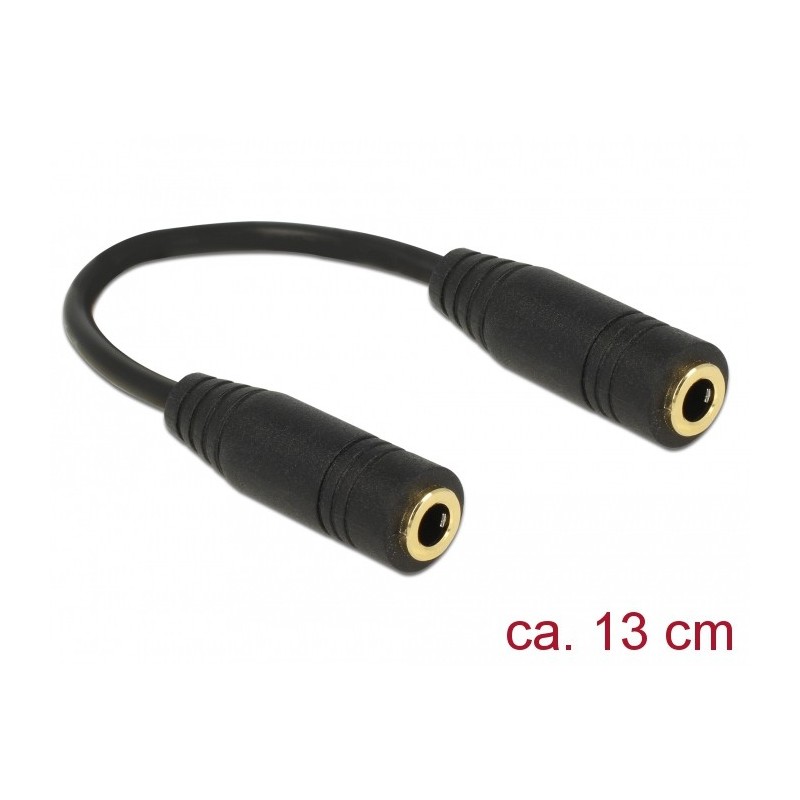 DeLOCK 65896 cavo audio 0,13 m 3.5mm Nero