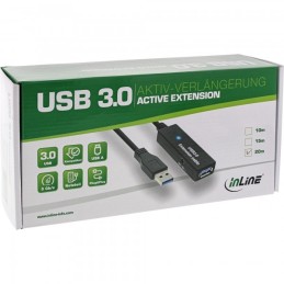 InLine 4043718235728 cavo USB USB 3.2 Gen 1 (3.1 Gen 1) 15 m USB A Nero