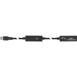 InLine Cavo USB 3.0 M-F, Attivo, prolunga, nero, 10m