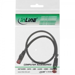 InLine 4043718206292 cavo di rete Nero 0,5 m Cat6 S FTP (S-STP)