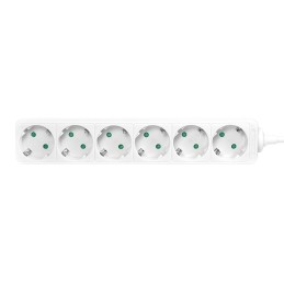 LogiLink LPS238 prolunghe e multiple 1,5 m 6 presa(e) AC Interno Bianco