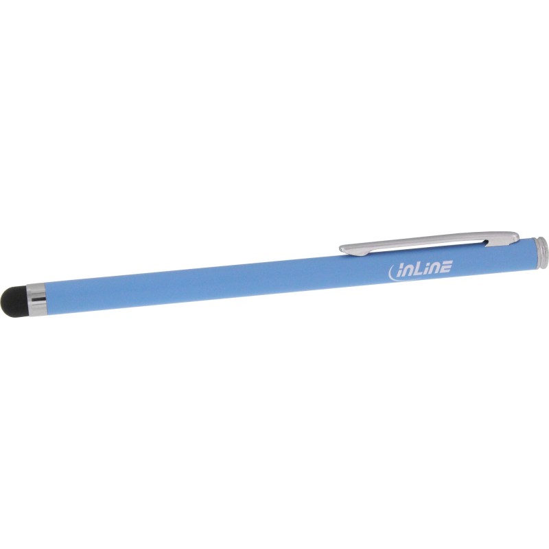 InLine Stylus, pennino touch capacitivo, punta gomma 6mm, alluminio, blu